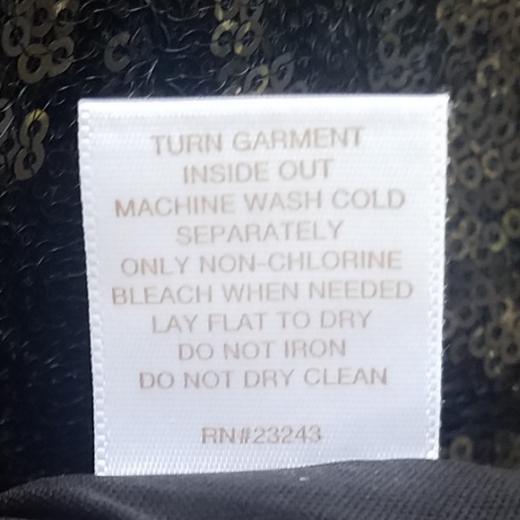 NY & Co Eva Mendes Black Sequin Dress XS - Picture 7 of 8